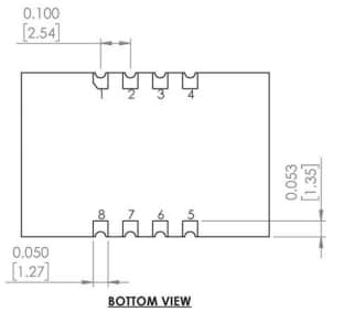 Mechanical Drawing - Abracon O-CS8 Series OCXO Oscillators